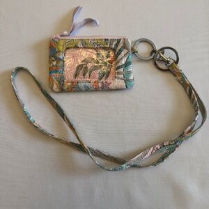 Vera Bradley Zip ID Case & Lanyard Combo, Rain Forest Canopy Pattern